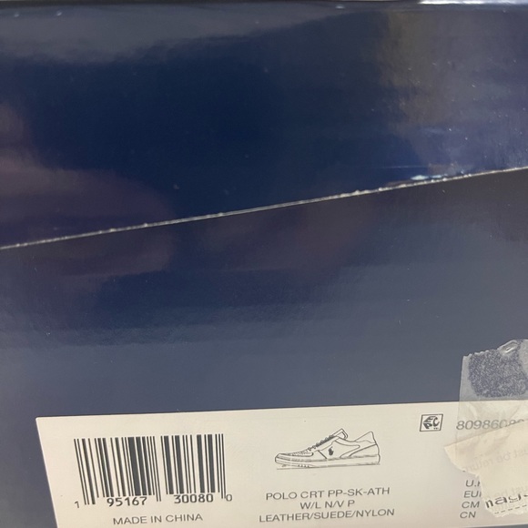 BNWT Polo Ralph Lauren Polo Court Low-Top Sneaker Blue/Pink size 10.5 - Picture 5 of 13